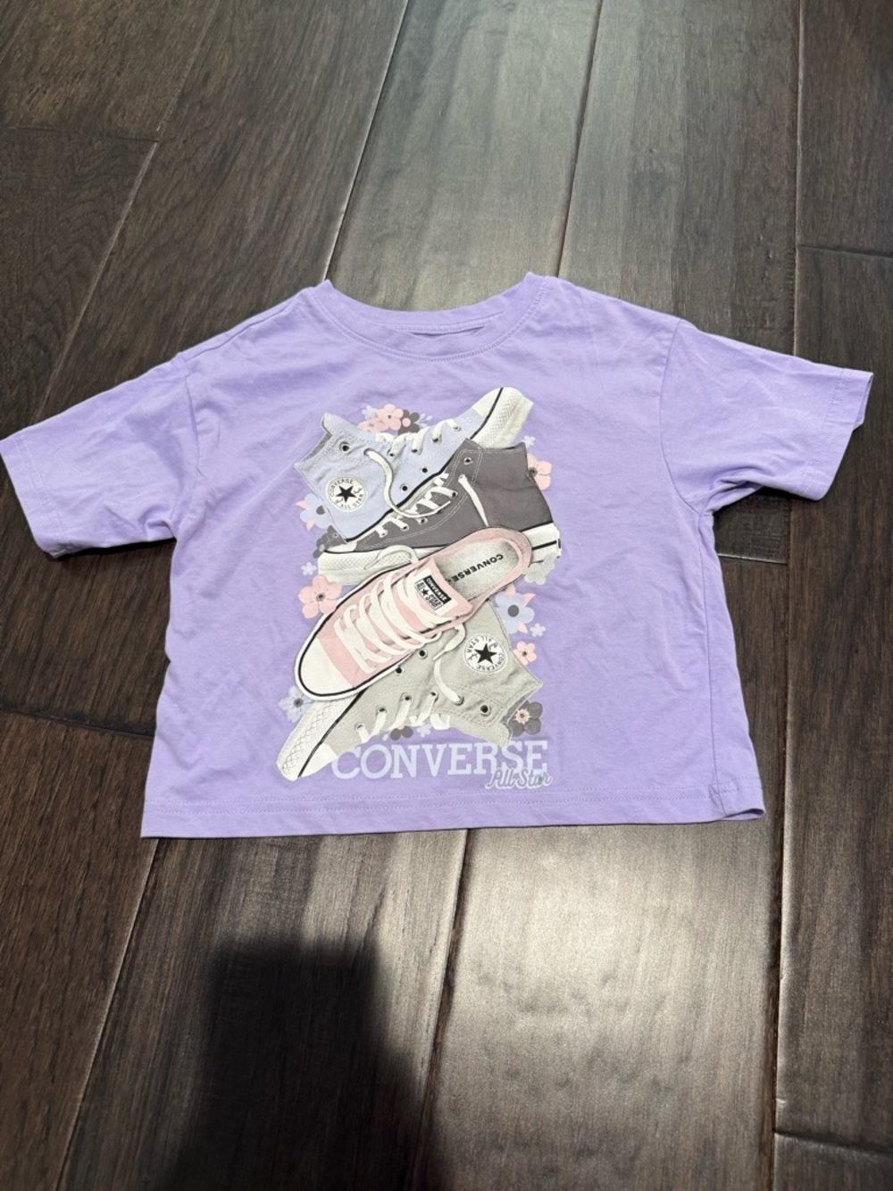 Converse Lilac Tee with Pastel Sneaker Graphic